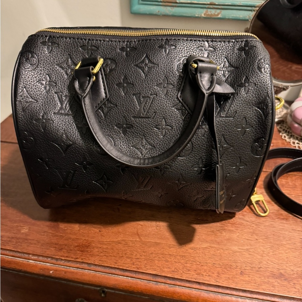 Black Speedy monogram logo 25cm, new, designer.l inspired.